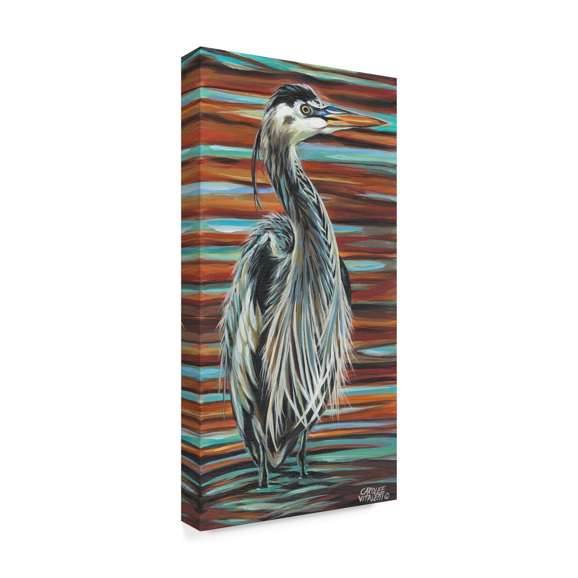 Trademark Fine Art 'Watchful Heron I' Canvas Art by Carolee Vitaletti