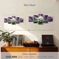 thumbnail image 3 of Elephant Stock Rare Cannabis Plant Wall Art - Horizontal Multi Panel Canvas - Bedroom Wall Decor - Floral And Botanical Multi Panel - Beige And Purple Decor - 29" x 12", 3 of 4
