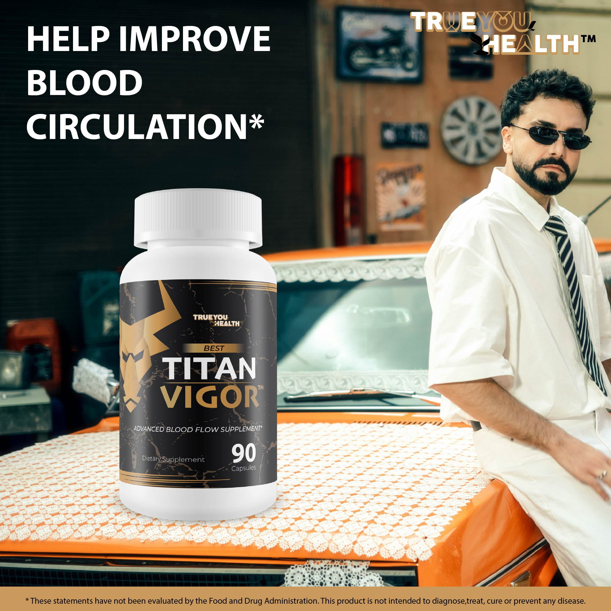 Best Titan Vigor - Improved Formula - Our Best Advanced Blood Flow Supplement For Men - Expertly Formulated For Max Circulation Support - Vasodilator Nitric Oxide Circulation & Vein Support Vitamins