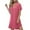 Pink, variant on Diufon Nightgowns for Women Summer V Neck Button Short Sleeve Shirt Dress Casual Plus Size Loose Sleepwear