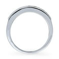 thumbnail image 4 of BERRICLE Sterling Silver Woven Wedding Rings Cubic Zirconia CZ Anniversary Band for Women, Rhodium Plated Size 5.5, 4 of 9