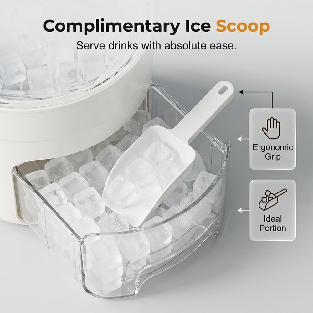 Ice Cube Tray with Lid and Bin, 25/50 Cube Press-Type Ice Maker Tray with Easy Press Lid, BPA-Free Compact Ice Cube Maker with Handle, Portable Ice Bucket for Freezer, Whiskey Cocktail