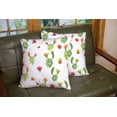 thumbnail image 3 of Set of 2 Raster Watercolor Cactus Background Watercolor Cactus Isolated White Background Throw Pillow Covers 18X18 Inch Decorative Pillow Cases for Couch Bedroom Living Room, 3 of 6
