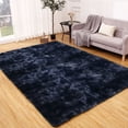 thumbnail image 1 of SUSUZI 5' x 7' Shaggy Area Rug, 2 Inch Thick Fluffy Plush Carpet with Non-Slip PVC Back, Soft Polypropylene Floor Rug for Bedroom Living Room Kids Room Home Décor, Blue, 1 of 7