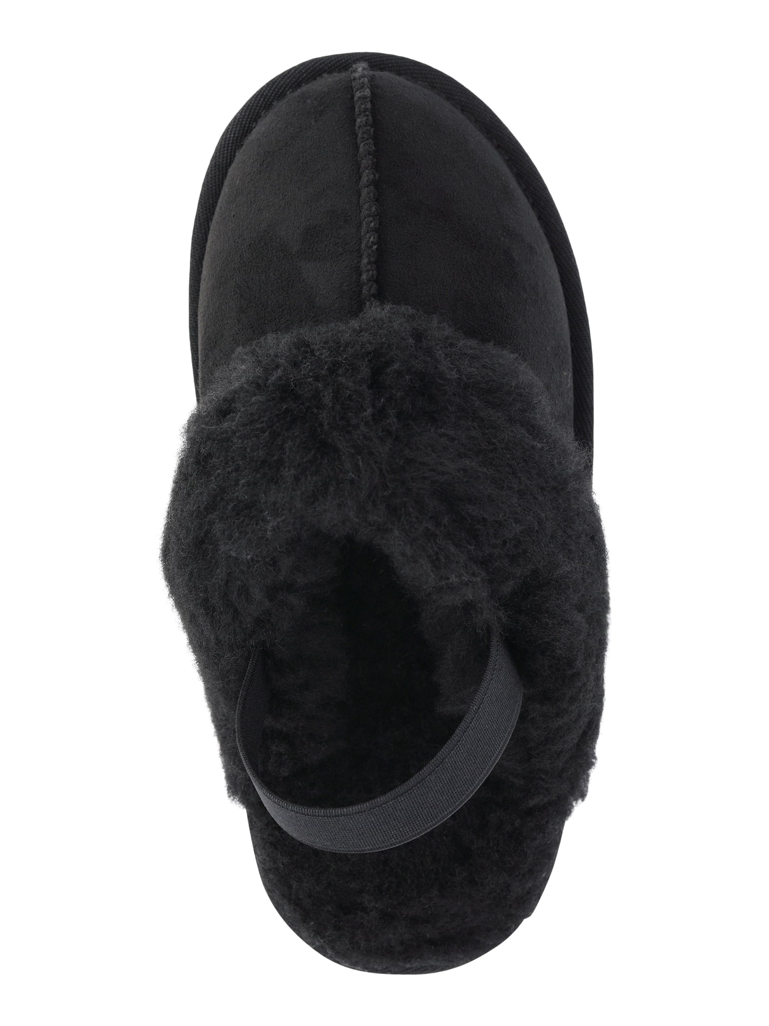 Pawz Girls Faux Shearling Slippers with Slingback Strap