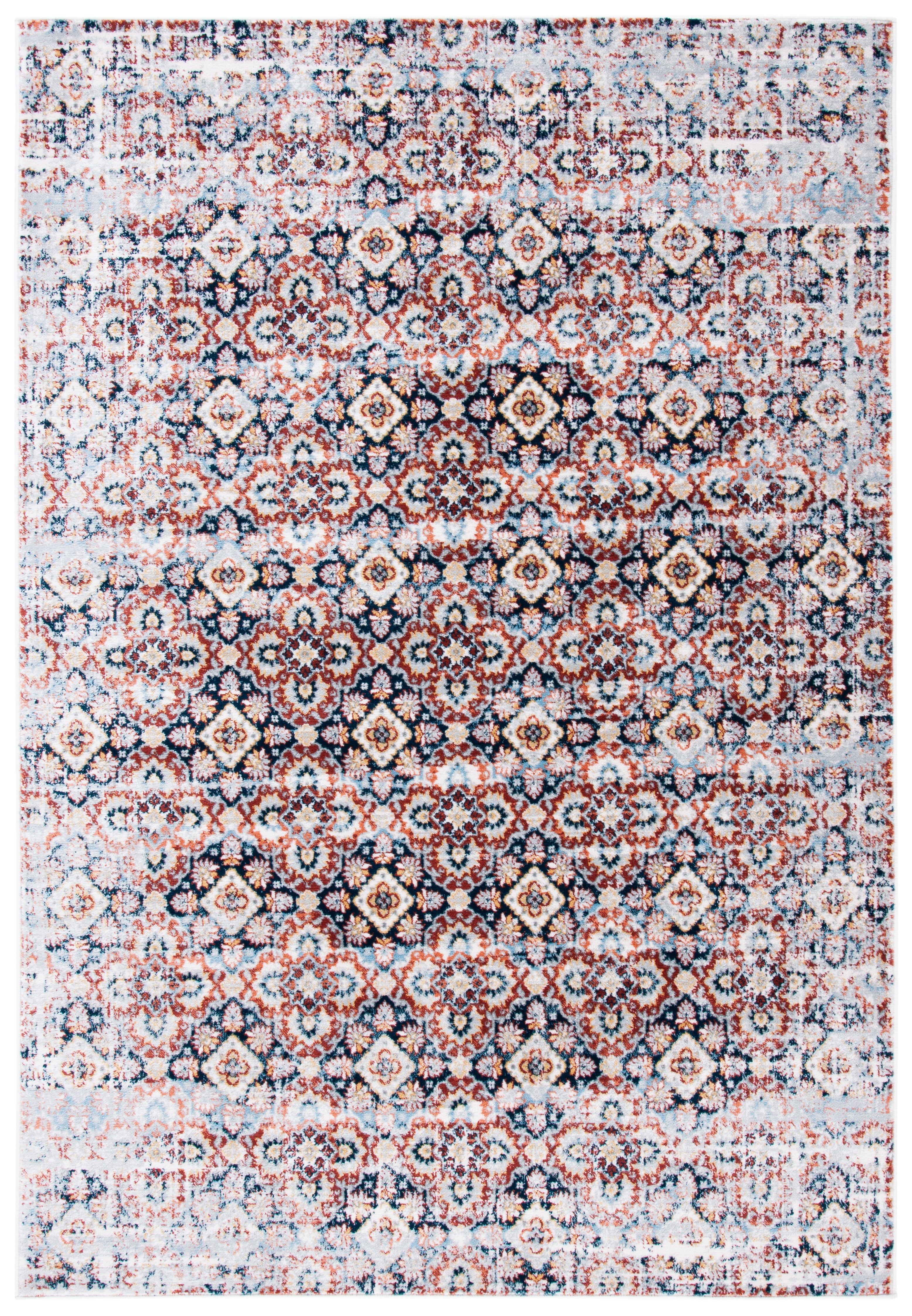 Safavieh Lagoon Cohen Geometric Area Rug, Brown/Navy, 4'5" x 6'5"
