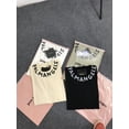 thumbnail image 2 of Camiseta informal holgada y versátil de manga corta con estampado de letras roscadas y escote de Palm Angels para hombre y mujer, modernaBlanco, 2 of 5