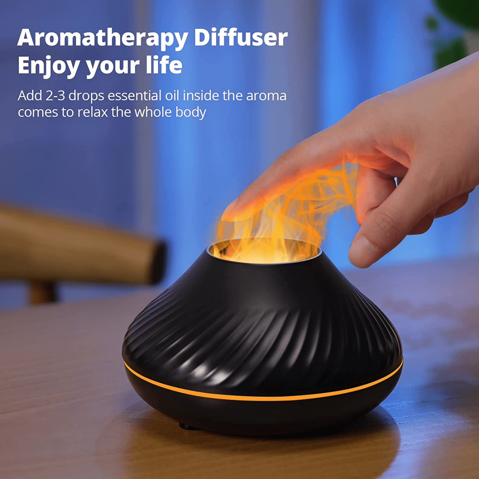 130ML USB Room Fragrance Essential Oil Diffuser, Flame Humid - Inspire  Uplift