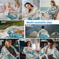 thumbnail image 5 of Teal Crab Coastal Cooling Blanket,Lightweight Breathable Summer Throw Blanket with Double Sided Cold Effect,Summer Beach Nautical Starfish Retro Picnic Blankets Bed Sheet for Hot Sleepers 60"x80", 5 of 8