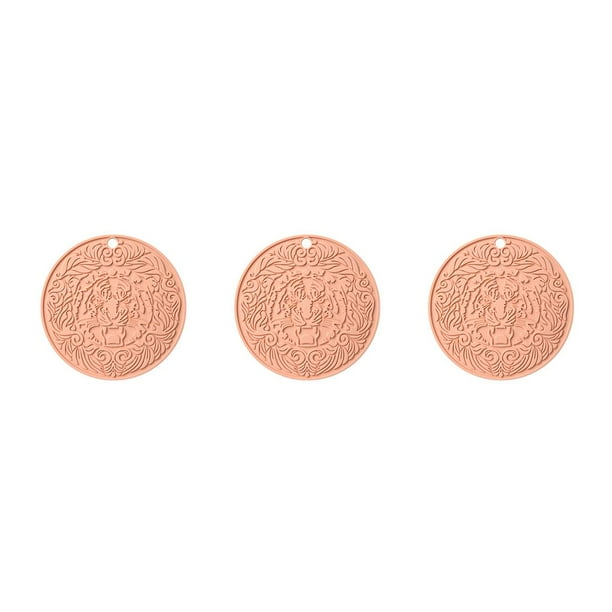 Yuarrent Pot Mat Aislamiento térmico Soporte de mantel individual Cojín de en relieve Naranja Naranja 3Conjunto