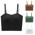 thumbnail image 5 of Lovskoo 2024 Seamless Bras for Women Wireless Bralettes U-Shaped Back Camisole Summer Wear Built In Bras Short Underwear Black, 5 of 5