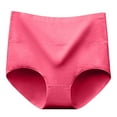 thumbnail image 2 of Incredible Savings,Womens Underwear Soft High Waist Breathable Solid Color Briefs, Comfortable Fit, For Daily Wear, Seamless Design, Skin-Friendly, 100% Cotton, Plus Size Wrap Dress|Cotton,Hot Pink, 2 of 9