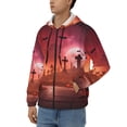 thumbnail image 3 of Vsdgher Pumpkins Mens Hoodies Zip Hoodie, Hoodies for Men, Zip-up Hooded Sweatshirt-Large, 3 of 5