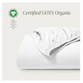 thumbnail image 2 of Organic Cotton Jersey Fitted Sheet Twin XL - Ultra Soft Deep Pocket - 100% Cotton - Breathable - Ring Spun - White, 2 of 9
