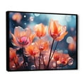 thumbnail image 2 of Designart "Modern Blooming Of Colorful Hibiscus III" Tulips Floater Framed Wall Decor, 2 of 5
