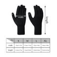 thumbnail image 6 of EvridWear Unisex Adult Merino Wool Winter Touchscreen PVC Dotted Liner Gloves (Extra-Large, Black), 6 of 8