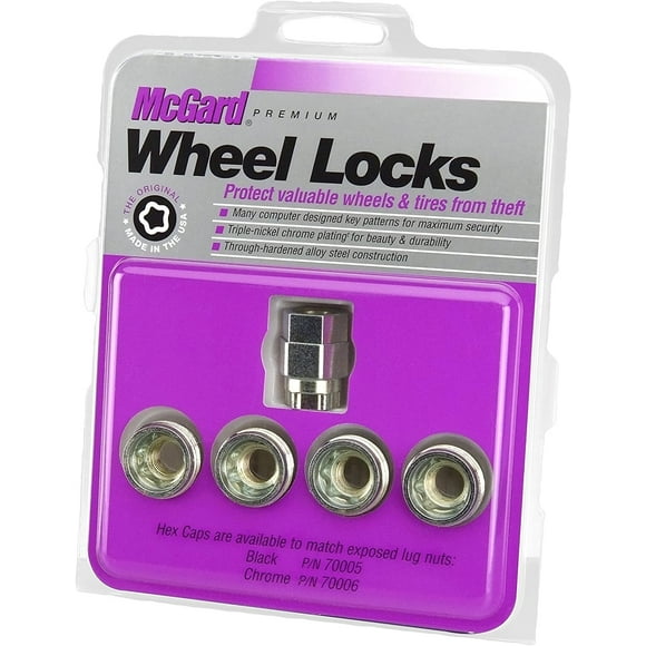 McGard 24011 Cone Seat, Under Hub Cap Wheel Locks, 7/16-Inch, 20 Thread Size, Set of 4