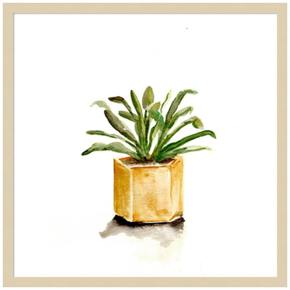 Amanti Art Potted Botanicals II Wood Framed Wall Art Print