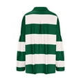thumbnail image 4 of Oversized Sweatshirt for Women Long Sleeve Button V-Neck Striped Print Pullover Tops Fall Fashion 2025 Loose Fit Tunic Blouses, 4 of 6