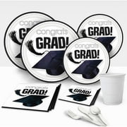 Congrats Graduate Party Pack for 18, Blue