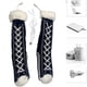 thumbnail image 5 of Calcetines calefactables recargables por USB | Control inteligente de temperatura, agarre antideslizante, calzado cálido para hombre y mujer | Calcetines térmicos transpirables para acampar en, 5 of 9