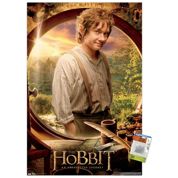 The Hobbit: An Unexpected Journey - Teaser Wall Poster with Push Pins, 22.375" x 34"