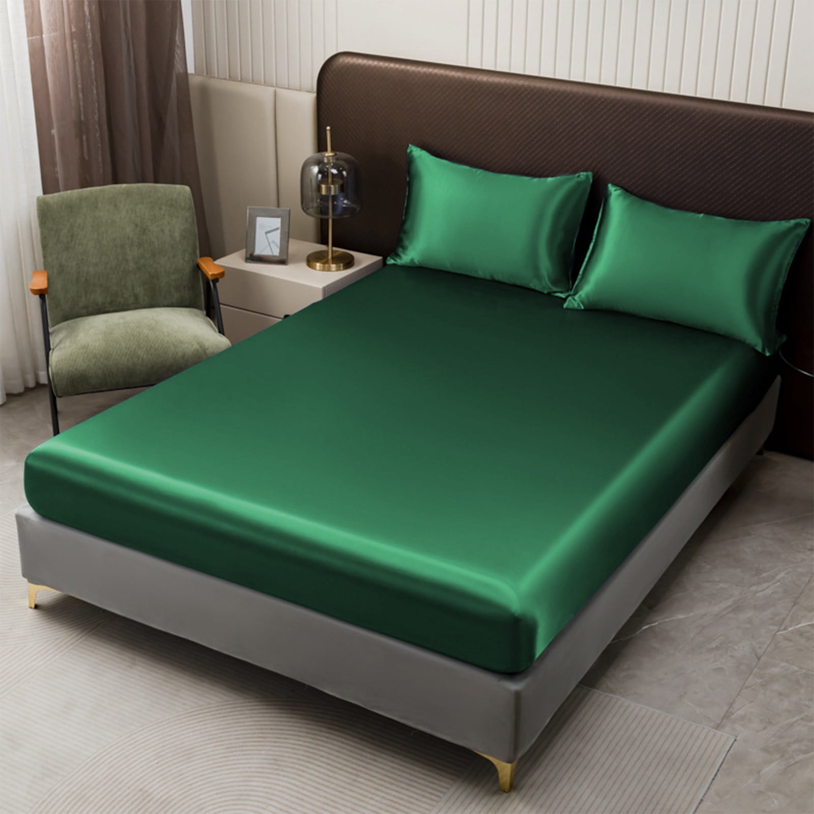 SouMaox Satin Silk Bedding, Matte Solid Texture, Pillowcase, Enhance Bedroom Comfort for Guest Room Suites