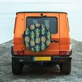 thumbnail image 6 of Pofeuu Colorful Pineapples Print Spare Tire Wheel Cover for Car Truck SUV Camper Universal Fit Spare Tire Cover RV Spare Tire Covers-17 inch, 6 of 6