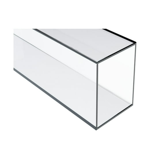 Plastic-Craft Acrylic Square Tube, Clear, 1/2" x 5/8" x 48", Pack of 4