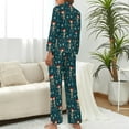 thumbnail image 3 of Top-kevin Red Bows Holly Pine Women's Long-Sleeve Shirt And Full-Length Bottom Pajama Set, 3 of 12