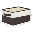 thumbnail image 4 of REGALWOVEN 1 Pack Collapsible Fabric Storage Cube with Handles, Storage Bin Basket for Shelves Closet Clothes Brown 5.7*9.5*6.7in, 4 of 7