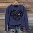 thumbnail image 5 of ZSQDM Women's Hoodless Sweatshirt Women's Oversized Turtleneck Sweaters Cowl Neck Winter Slouchy Loose Knit Sweaters Women's Sweatshirt with Print Crew Neck with Heart Motif and Letter Print (Xxl), 5 of 5