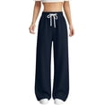 thumbnail image 7 of ZXLBBD Boys Lightweight Wide Leg Silk Sweatpants for Kids Straight Leg Mesh Breathable Loose Fit Summer Trousers Versatile Casual Daily Wear,Navy,Size 4 Y-5 Y, 7 of 7