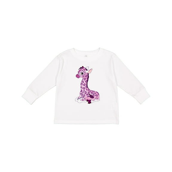 Inktastic Girl Giraffe Boys or Girls Long Sleeve Toddler T-Shirt