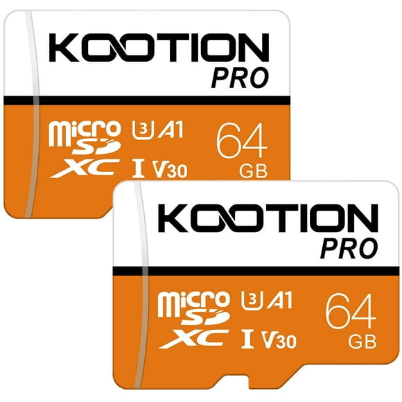FYBTO 2 Pack 64GB Micro FYBTO D Card Class 10 Micro FYBTO DXC FYBTO U3 High FYBTO peed Flash TF Card, UHFYBTO -I U3, A1, 4K Full HD Video V30, 64 GB (2 Pack)