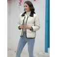 thumbnail image 3 of Eternatastic Women's Puffer Jacket Lightweight Quilted Padded Coats Winter Button Down Outwear with Pockets, 3 of 6