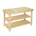 thumbnail image 2 of 3-Tier Shoe Organizer Bench - Space-Saving Entryway Storage for Hallway, Bedroom, Balcony, Compact Shoe Rack, Assembly Required, 2 of 10