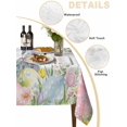 thumbnail image 5 of Easter Suqare Tablecloth - 54 x 54 Inch, Spring Rabbit Eggs Flowers Leaves Grey Plaid Waterproof & StainResistant Tablecloth, Washable Oil-proof Table Cover for Dining/Party/Wedding/Camping/Buffet, 5 of 9