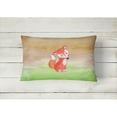 thumbnail image 2 of Fox Watercolor Canvas Fabric Decorative Pillow, 2 of 3