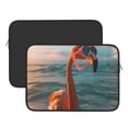 thumbnail image 2 of Pofeuu Swimming Goggled Flamingo Print Laptop Carrying Case,13-15-Inch Laptop and Tablet, Sleek Design, Durable and Water-Repellent Fabric, Business Casual or School-15 inch, 2 of 8