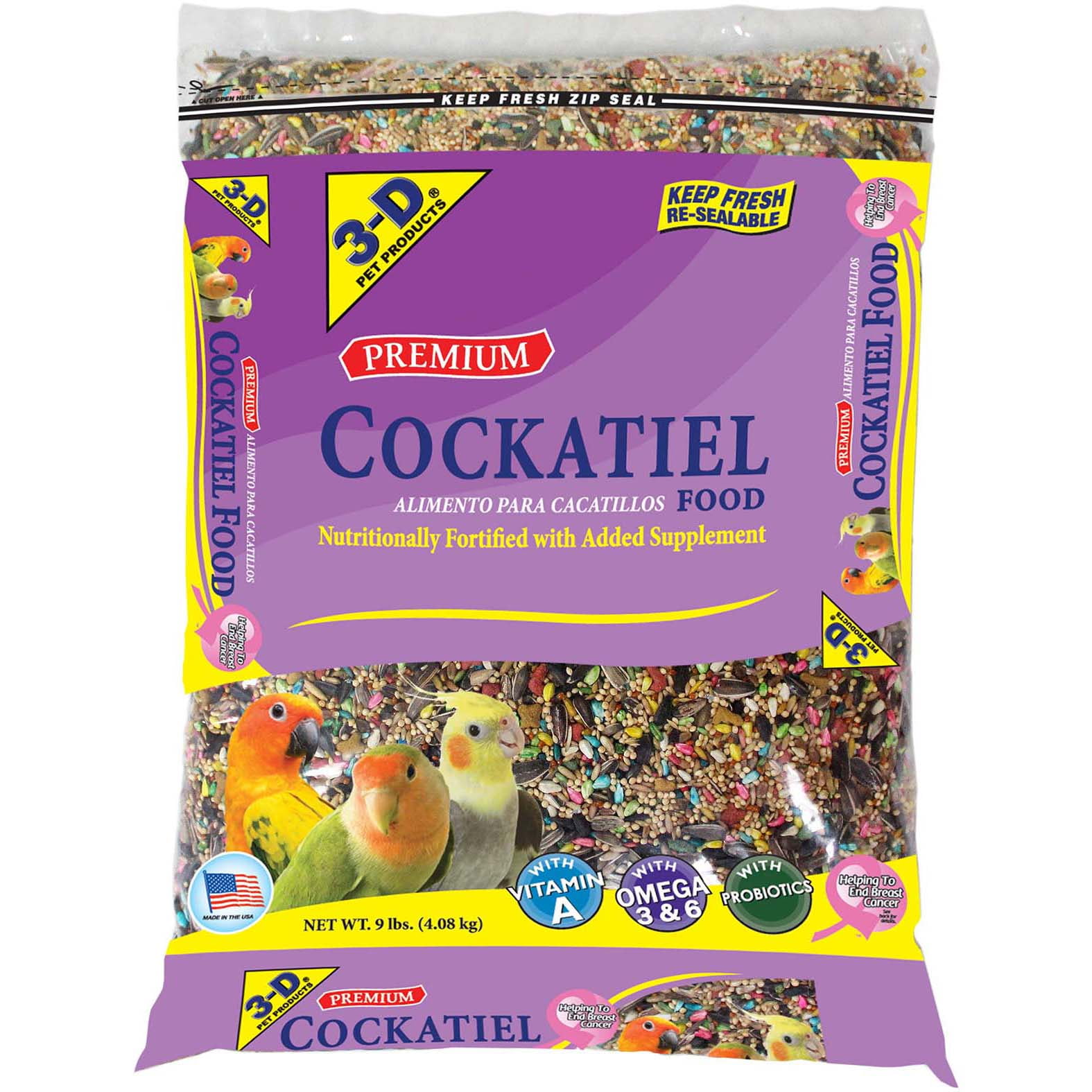 3-D Pet Products Premium Cockatiel Food 