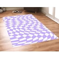 thumbnail image 2 of Purple Checkered Area Rug,Cool Checkered Design Washable Rug,Non-Slip Non-Shedding Low Pile Fade Resistant Rug for Entryway, Bedroom, Kitchen, Bathroom 5x8ft, 2 of 6