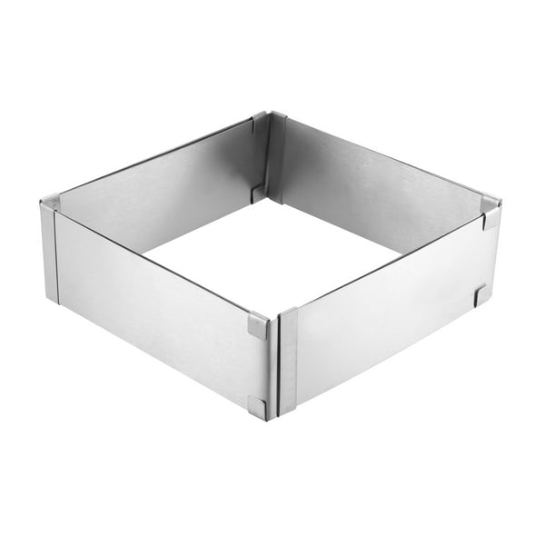 Square Cake Mold, Stainless Steel Baking Mousse Ring Retractable