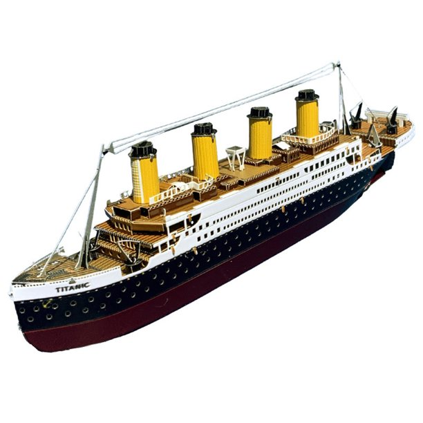 Rompecabezas tridimensionales Titanic Metal Jigsaw Model Kit DIY Boat