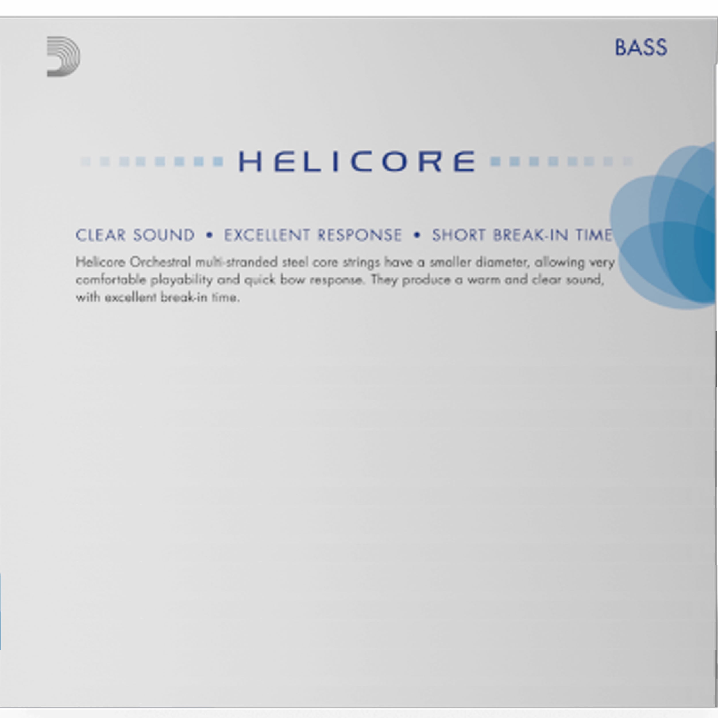 D'Addario Helicore Orchestral Bass Single E String 1/8 Scale Medium Bulk 10 Pack