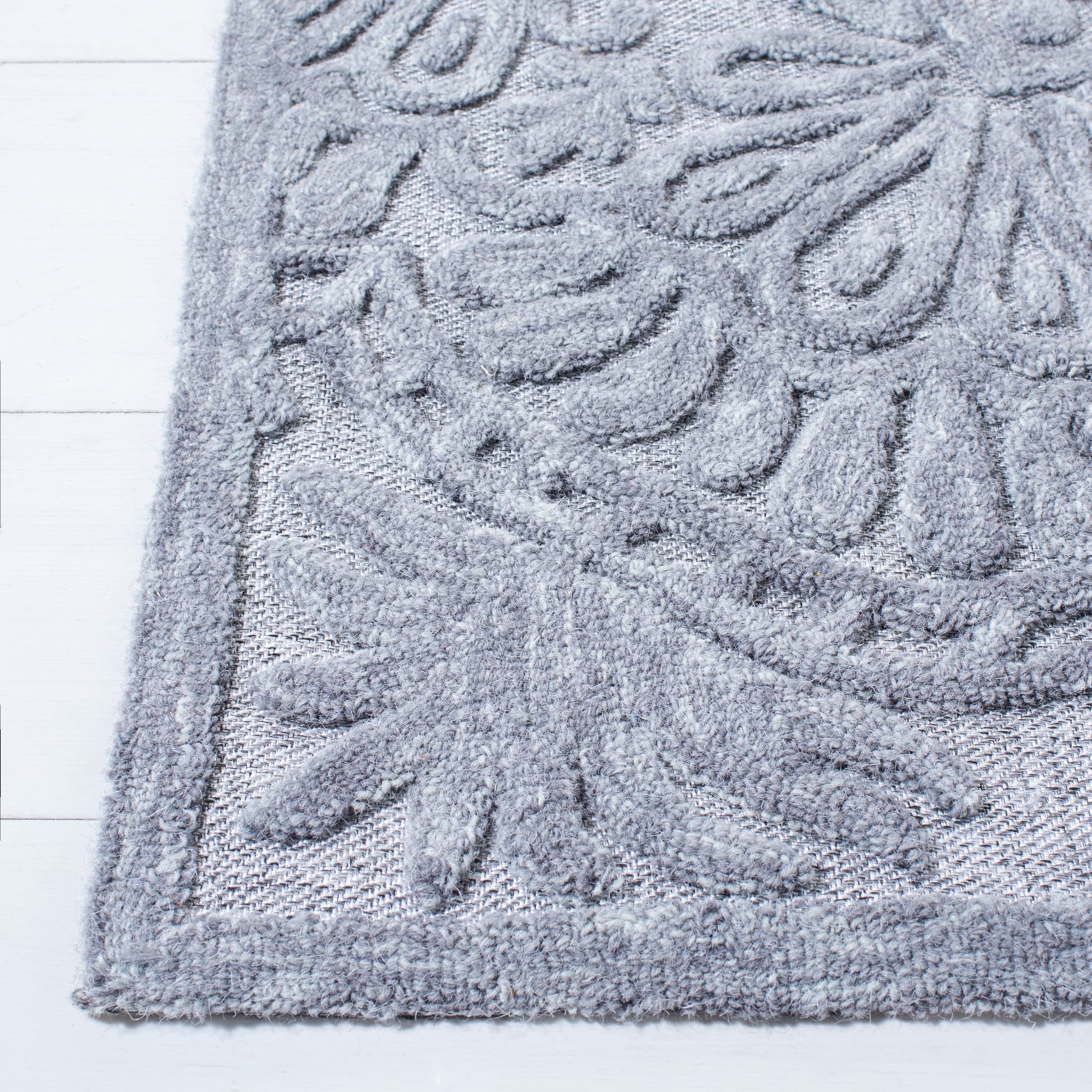 SAFAVIEH Trace Montague Medallion Area Rug, Light Grey, 8' x 10'