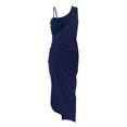 thumbnail image 3 of Sequin Slit Maxi Dress, Solid Color Sparkly Bodycon Long Dress with High Slit, Glamorous Gown for New Year's Eve, Prom & Gala Blue L, 3 of 5
