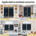 thumbnail image 6 of Black Spring Floral Kitchen Curtains Small Short 39 Inch Length, Watercolor Botanical Flower Striped Grommet Bedroom Living Room Curtains, Light Filtering Cafe Curtain Drapes 2 Panels Set 55''x39'', 6 of 9