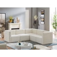 thumbnail image 2 of Meridian Furniture Quincy Sectionnel Modulaire en Velours Crème, 2 of 12
