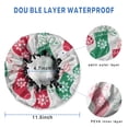 thumbnail image 3 of Shower Caps,Christmas Stocking Pattern Waterproof Shower Cap for Women 4 Pieces,Double Reusable Hair Cover for Shower PEVA Elastic Stretch Hem, 3 of 7